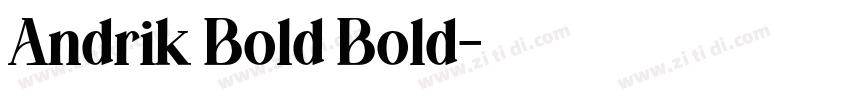 Andrik Bold Bold字体转换
